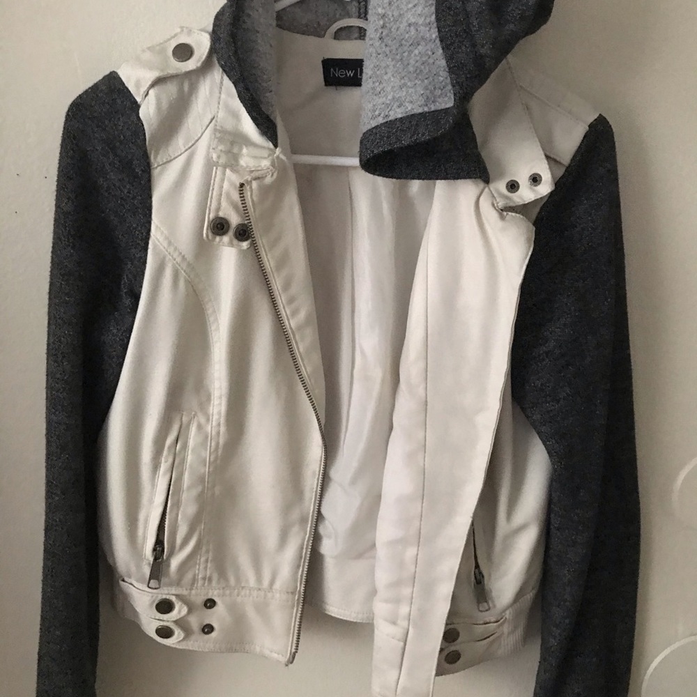 Leather hoodie